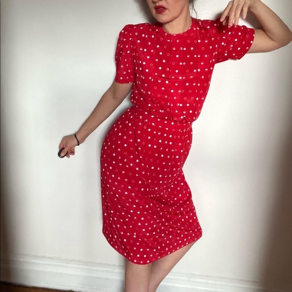 Vintage Petites For Maggy sz 6. Puff sleeves with little shoulder pads. Adorable - Picture 9 of 10